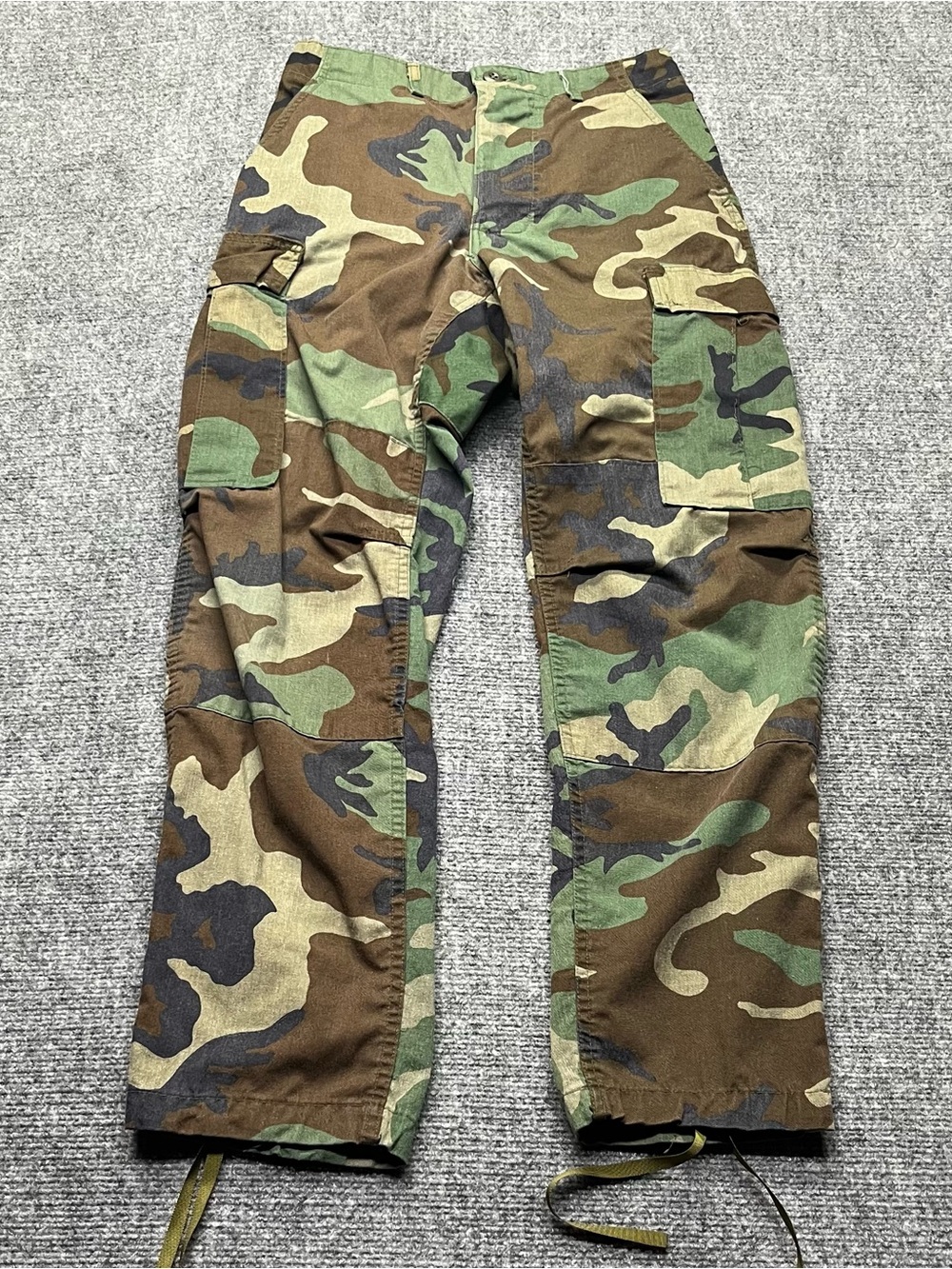 Army BDU Pants Mens S 27x29 Woodland Camo Tactical Cargo Fatigues Camouflage